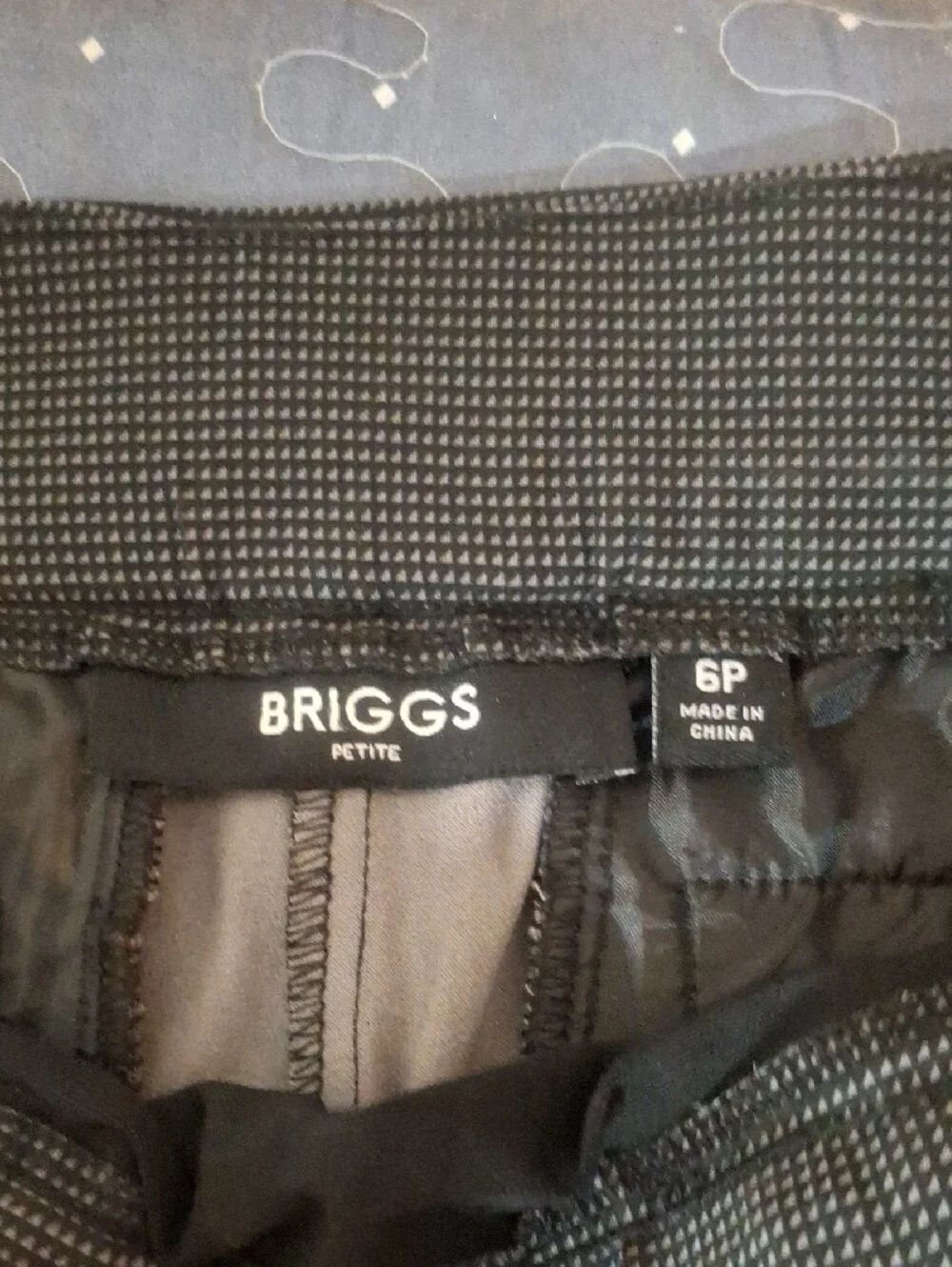 Briggs Pull on Black pants size 6 petite - Picture 3 of 7